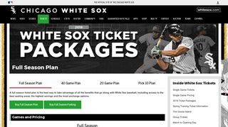 Full Season Plan | Season Tickets | Chicago White Sox - MLB.com