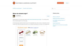 Where do students login? – WhiteBox Learning Support