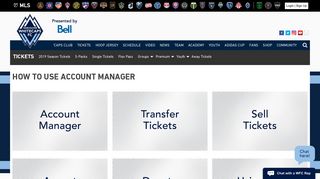 How to use account manager | Vancouver Whitecaps FC