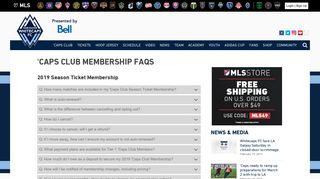 'Caps Club Membership FAQs | Vancouver Whitecaps FC