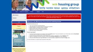 WM Housing Group Electronic Tendering Site - Home