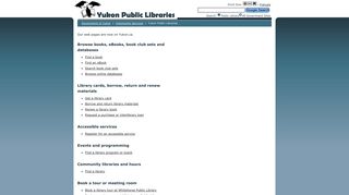 Yukon Public Libraries - - Government of Yukon