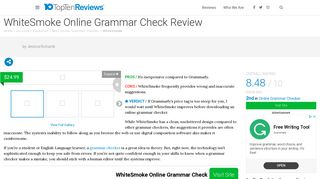 WhiteSmoke Online Grammar Check Review - Pros and Cons