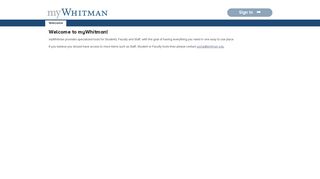 Welcome - my.whitman.edu