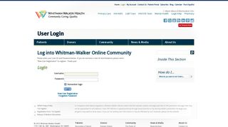 Login - Whitman-Walker Health