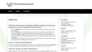 Whitman-Walker Prescription Refill