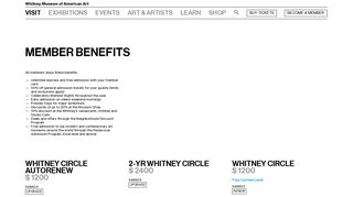 member benefits - Select an Item - Whitney Museum of American Art