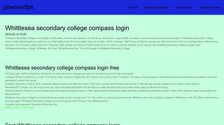 Whittlesea secondary college compass login | powsvertba