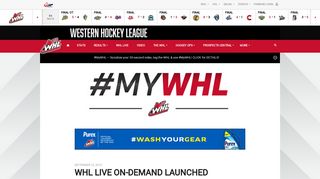 WHL LIVE ON-DEMAND LAUNCHED – WHL Network