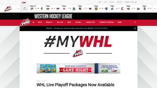 WHL Live Playoff Packages Now Available – WHL Network