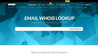 .EMAIL domain WHOIS Search | EuroDNS