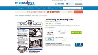 Whole Dog Journal Magazine Subscription Discount | Magazines.com