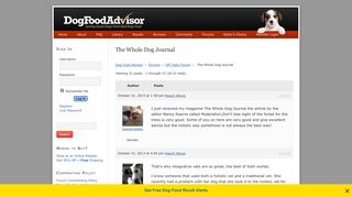The Whole Dog Journal | Dog Food Advisor