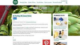 All The Ways We Connect Online | Whole Foods Market
