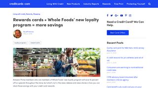 Whole Foods' new loyalty program + rewards cards = more savings ...