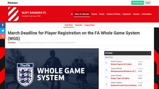 March Deadline for Player Registration on the FA Whole Game ...