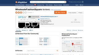 WholesaleFashionSquare Reviews - 23 Reviews of ... - Sitejabber