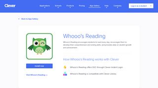 Whooo's Reading - Clever application gallery | Clever