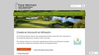 Create an Account on Whoozin | Fore Women Golf Association
