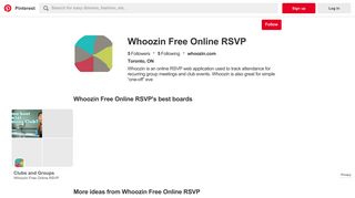Whoozin Free Online RSVP (whoozin) on Pinterest