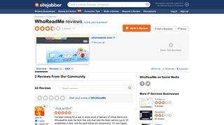 WhoReadMe Reviews - 2 Reviews of Whoreadme.com | Sitejabber