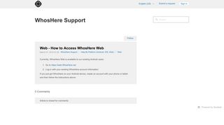 Web - How to Access WhosHere Web – WhosHere Support