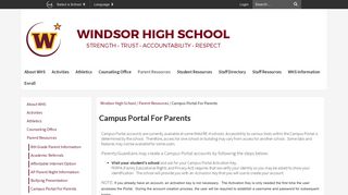 Campus Portal For Parents - Windsor High School