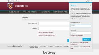 Login - West Ham United Ticketing & Memberships - Sport