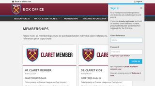 Memberships - West Ham United Ticketing & Memberships - Sport