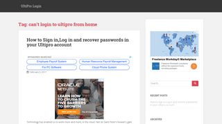 can't login to ultipro from home Archives - UltiPro Login