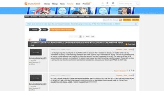 Crunchyroll - Forum - I CANNOT LOG INTO CRUNCHYROLL ON OTHER ...