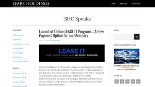 Launch of Online LEASE IT Program – A New Payment Option for our ...