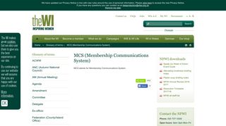 National Federation of Women's Institutes | MCS (Membership ...