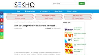 How To Change Wi tribe Wifi Router Password - sekho.com.pk