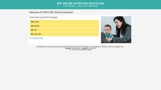 WIC Online Education | PHFE WIC - California