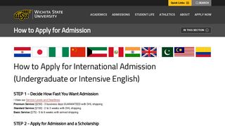 How to Apply for Admission - Wichita State University