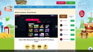 Wicked Jackpots | Get up to £777 to play casino games!