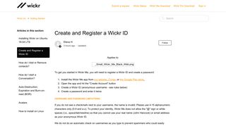 Create and Register a Wickr ID – Wickr Inc.