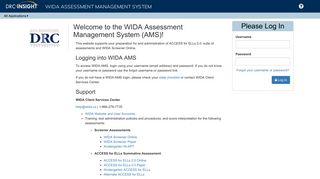 WIDA-Ams - DRC Portal