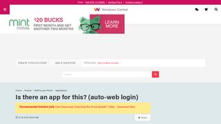 Is there an app for this? (auto-web login) - Windows Central Forums
