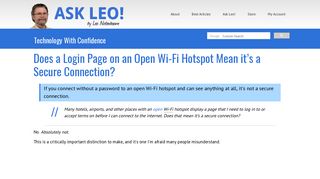 Does a Login Page on an Open Wi-Fi Hotspot Mean it's a Secure ...