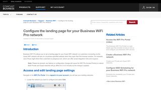 Configure the landing page for your Business WiFi Pro network ...