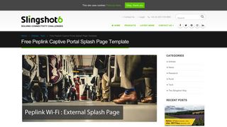 Free Peplink Captive Portal Splash Page Template - Slingshot 6