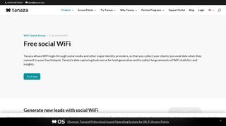 Free social WiFi | Collect data from your users - Tanaza