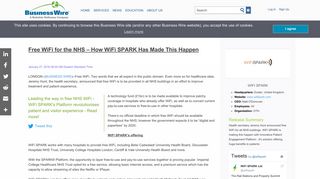 Free WiFi for the NHS – How WiFi SPARK Has Made This Happen ...