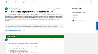 wifi username & password in Windows 10 - Microsoft Community