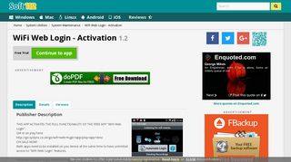WiFi Web Login - Activation 1.2 Free Download
