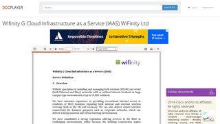 Wifinity G Cloud Infrastructure as a Service (IAAS) WiFinity Ltd - PDF