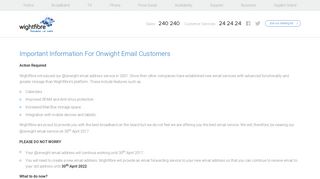 Important Information For Onwight Email Customers - Wightfibre ...