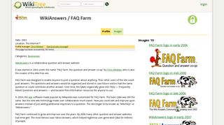 WikiAnswers / FAQ Farm - WikiTree